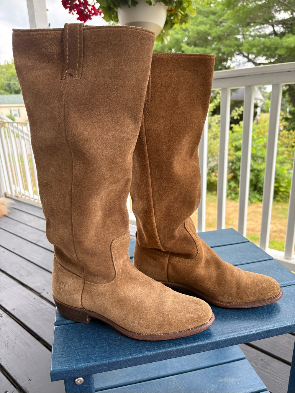 Frye Bari Slouch Suede Tall Boots 6.5